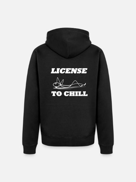 The license to chill - Unisex Premium Organic Zip Hoodie - black