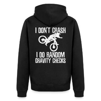 Mountain Bike - MTB Mountainbiker Funny Gift - Unisex Premium Organic Zip Hoodie - black - Back - Nico (187cm)
