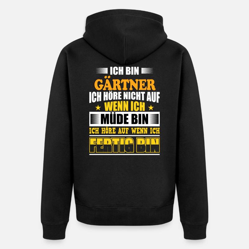 Je suis jardinier - Veste à capuche bio Premium Unisexe - noir