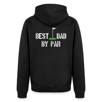 Meilleur papa - Père Golf Cadeau de fête des pères - Veste à capuche bio Premium Unisexe - noir - Dos - Nico (187cm)