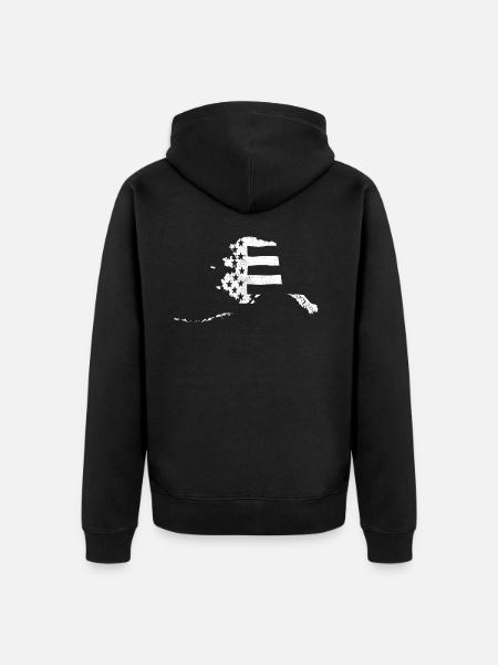 Alaska - Unisex Premium Bio Zip Hoodie - Schwarz