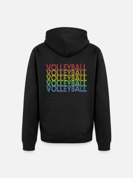 Volley-ball retro - Veste à capuche bio Premium Unisexe - noir