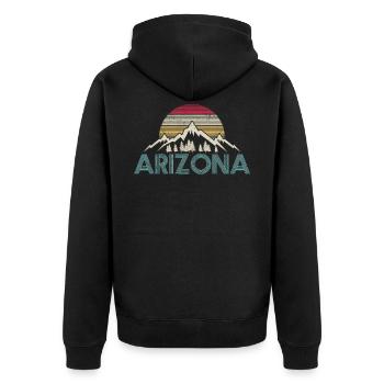 Millésime arizona - Veste à capuche bio Premium Unisexe - noir - Dos - Nico (187cm)