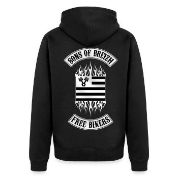 sons of breizh free bikers - Veste à capuche bio Premium Unisexe - noir - Dos - Nico (187cm)