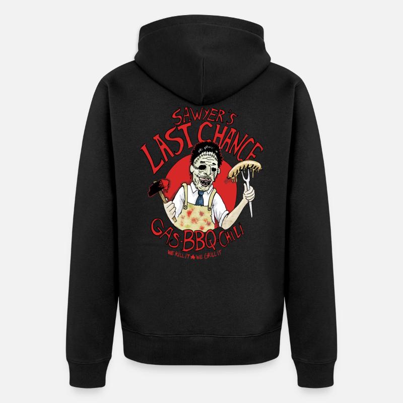 Sawyer's BBQ - Unisex Premium Bio Zip Hoodie - Schwarz