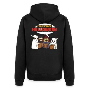 J'ai un rocher Halloween - Veste à capuche bio Premium Unisexe - noir - Dos - Nico (187cm)