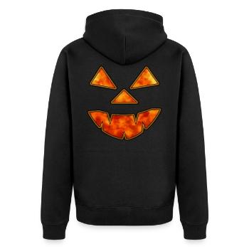 Halloween - Unisex Premium Organic Zip Hoodie - black - Back - Nico (187cm)