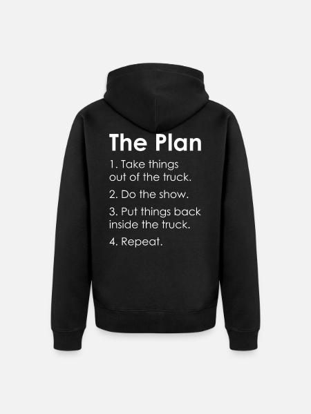 STAGEHAND CREW PLAN lighting technician gift - Unisex Premium Organic Zip Hoodie - black