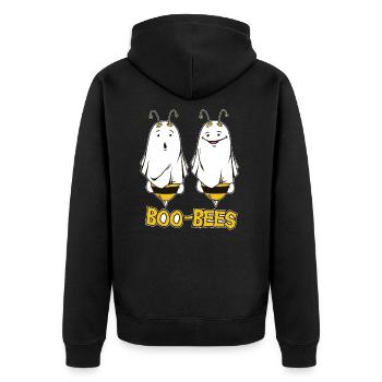 Boo Bees Halloween Bees - Unisex Premium Organic Zip Hoodie - black - Back - Nico (187cm)