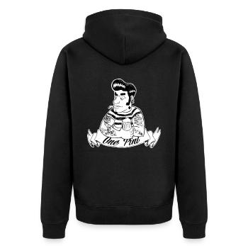 tatoo one pint - Veste à capuche bio Premium Unisexe - noir - Dos - Nico (187cm)