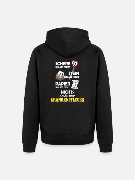 Krankenpfleger - Unisex Premium Bio Zip Hoodie - Schwarz