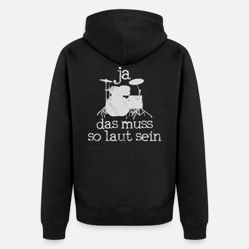Oui, ça doit être si fort - Batteur Batteur - Veste à capuche bio Premium Unisexe - noir