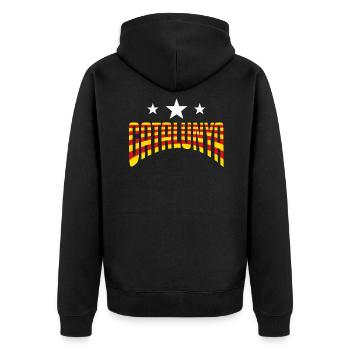 Catalogne - Veste à capuche bio Premium Unisexe - noir - Dos - Nico (187cm)