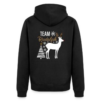 Team Rudolph - Noël - Veste à capuche bio Premium Unisexe - noir - Dos - Nico (187cm)