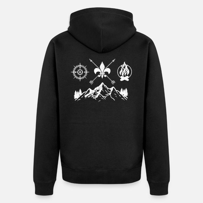 scout - Veste à capuche bio Premium Unisexe - noir