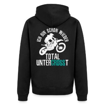 Motocross Enduro Subcrossst Moto Cadeau - Veste à capuche bio Premium Unisexe - noir - Dos - Nico (187cm)