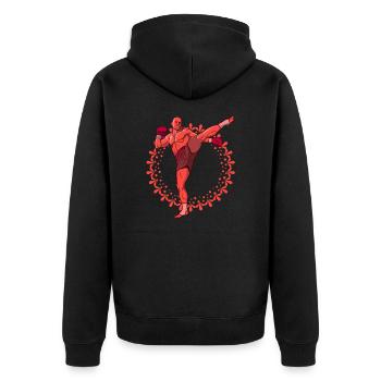 kickboxing - Veste à capuche bio Premium Unisexe - noir - Dos - Nico (187cm)