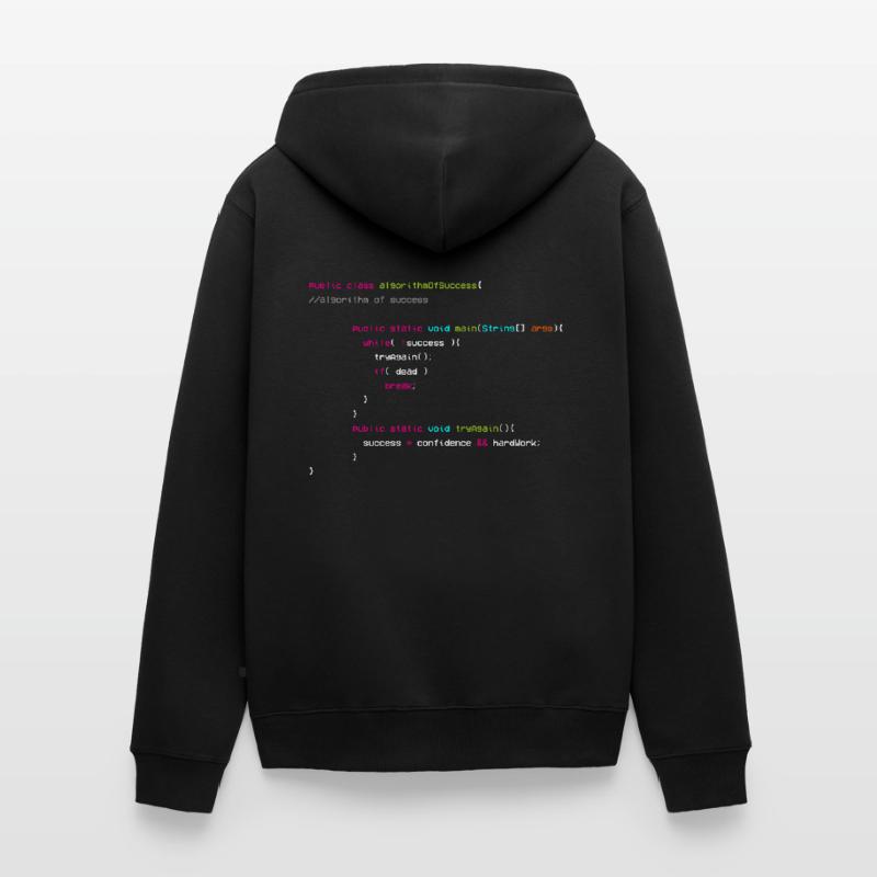 Algorithme De Succès - Codeur - Informaticien Veste à capuche bio Premium Unisexe