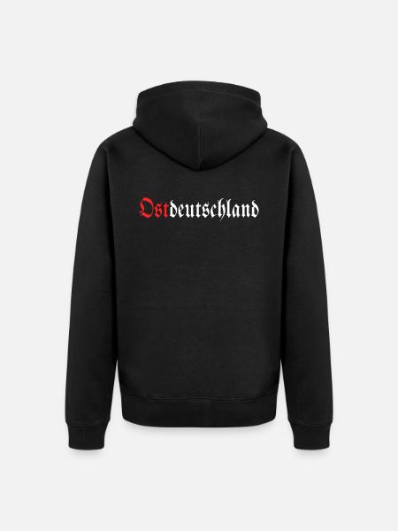 Ostdeutschland - Unisex Premium Bio Zip Hoodie - Schwarz