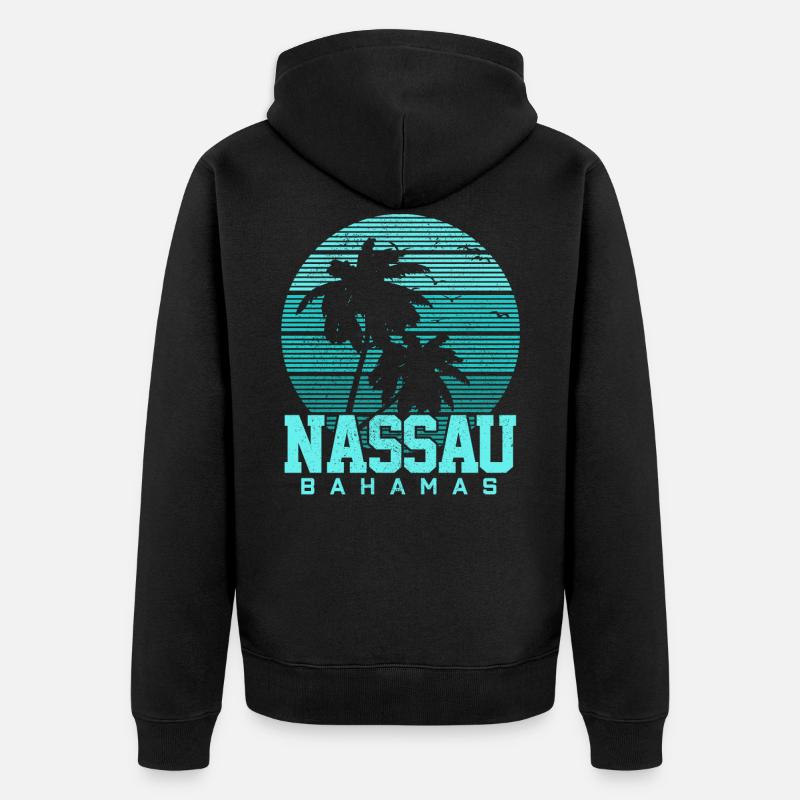 Nassau Bahamas - Veste à capuche bio Premium Unisexe - noir