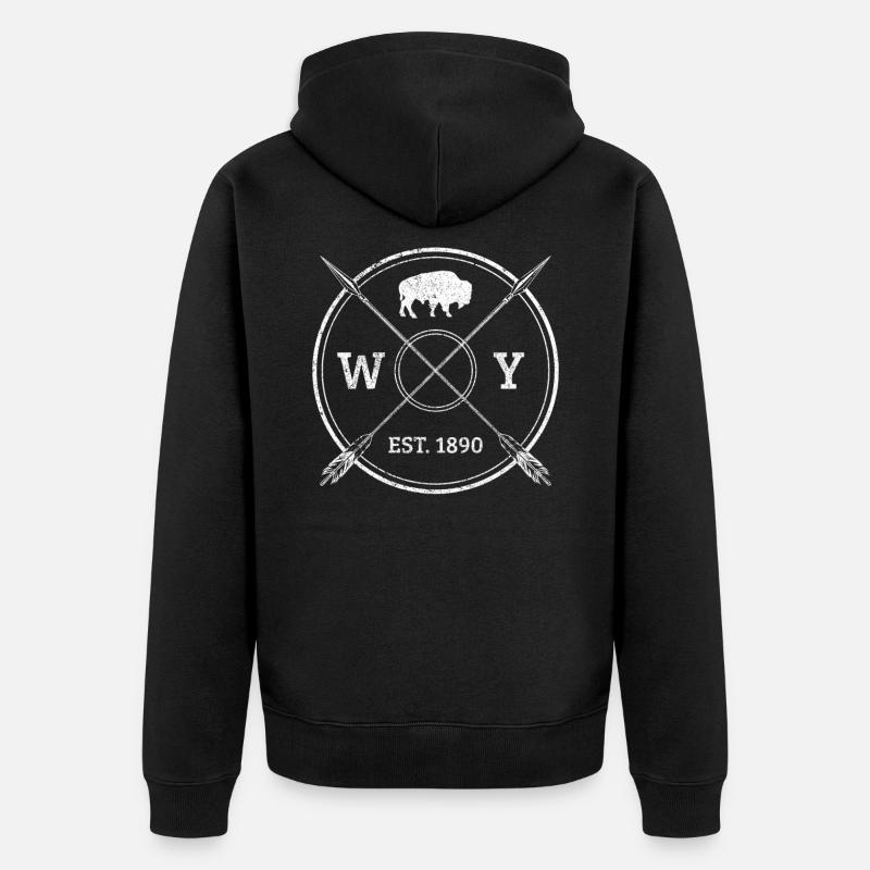 Wyoming - Veste à capuche bio Premium Unisexe - noir