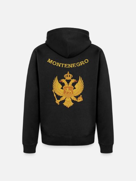 Montenegro - Unisex Premium Bio Zip Hoodie - Schwarz