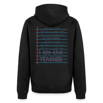 Je suis l'enseignant - Veste à capuche bio Premium Unisexe - noir - Dos - Nico (187cm)