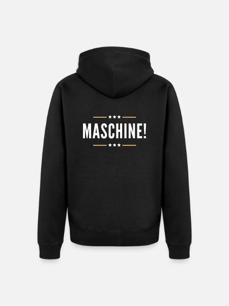 Maschine - Unisex Premium Bio Zip Hoodie - Schwarz