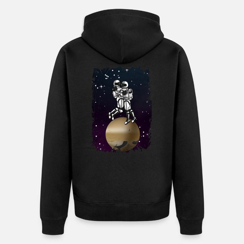 ASTRONAUT LOVE Space Saint Valentin - Veste à capuche bio Premium Unisexe - noir