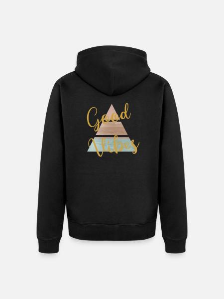 summer - Unisex Premium Organic Zip Hoodie - black
