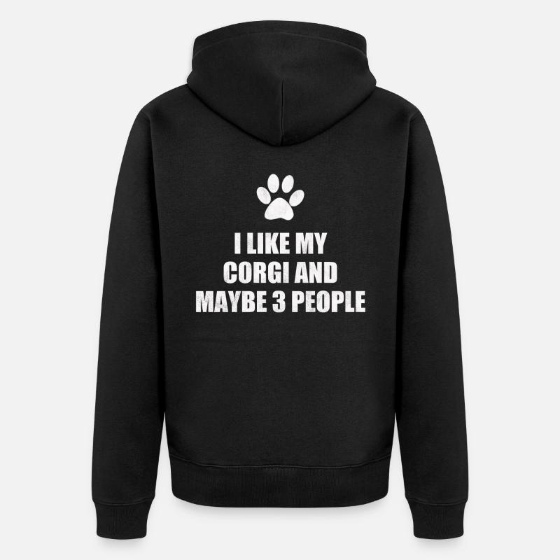 Corgi - Veste à capuche bio Premium Unisexe - noir
