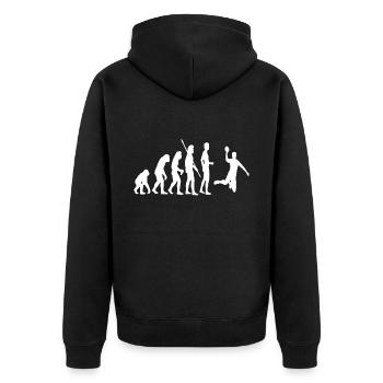 Handball Evolution handball shirt Handball Handball - Unisex Premium Organic Zip Hoodie - black - Back - Nico (187cm)