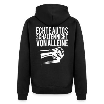 Autos Schalter Schaltgetriebe Autofahrer Auto Auto - Unisex Premium Bio Zip Hoodie - Schwarz - Hinten - Nico (187cm)