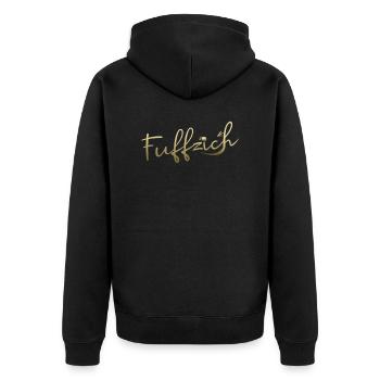 50 Geburtstag | Geboren 1970 | Fuffzich | Fünfzig - Unisex Premium Bio Zip Hoodie - Schwarz - Hinten - Nico (187cm)