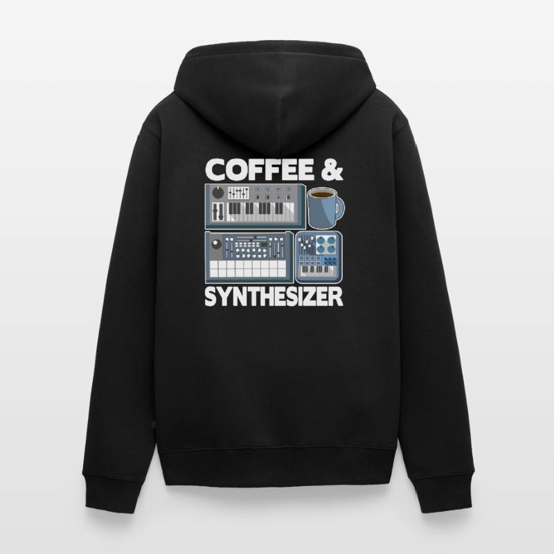 Modular Synthesizer Synth Analog Kaffee Coffee Unisex Premium Bio Zip Hoodie