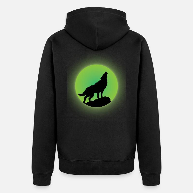 Wolf Glow - Veste à capuche bio Premium Unisexe - noir