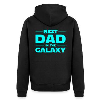 best dad in the galaxy - Veste à capuche bio Premium Unisexe - noir - Dos - Nico (187cm)