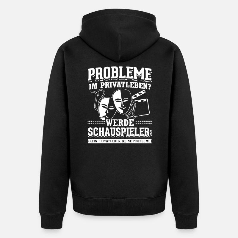 Schauspieler Schauspieler Schauspieler Geschenkide - Unisex Premium Bio Zip Hoodie - Schwarz