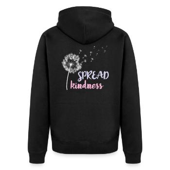 Kindness Message Kindness Quote Choose Kind For Te - Unisex Premium Organic Zip Hoodie - black - Back - Nico (187cm)
