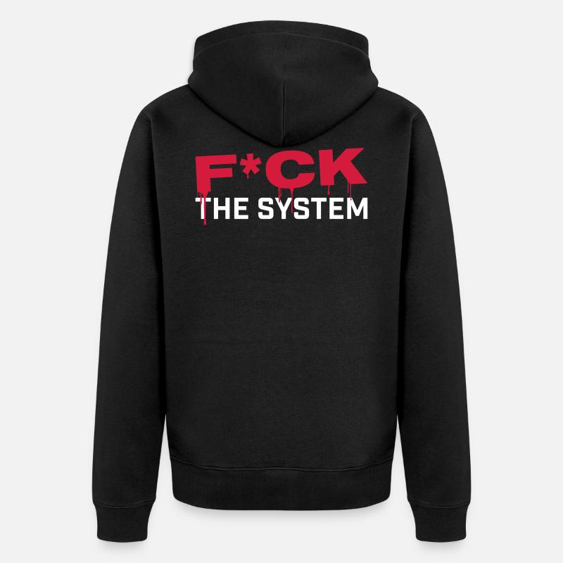 BAISE LE SYSTÈME - Veste à capuche bio Premium Unisexe - noir