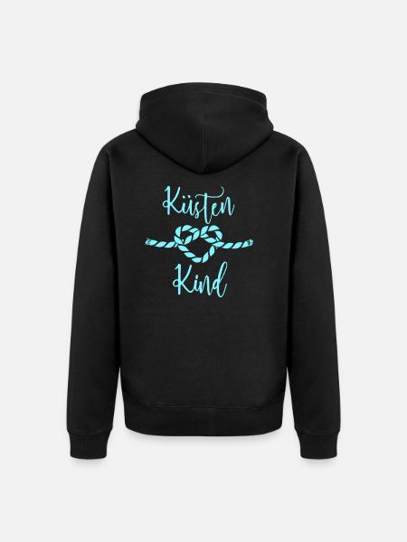 Küstenkind - Unisex Premium Bio Zip Hoodie - Schwarz