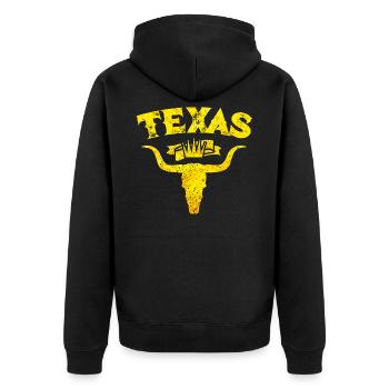 Texas Bull Skeleton - Veste à capuche bio Premium Unisexe - noir - Dos - Nico (187cm)