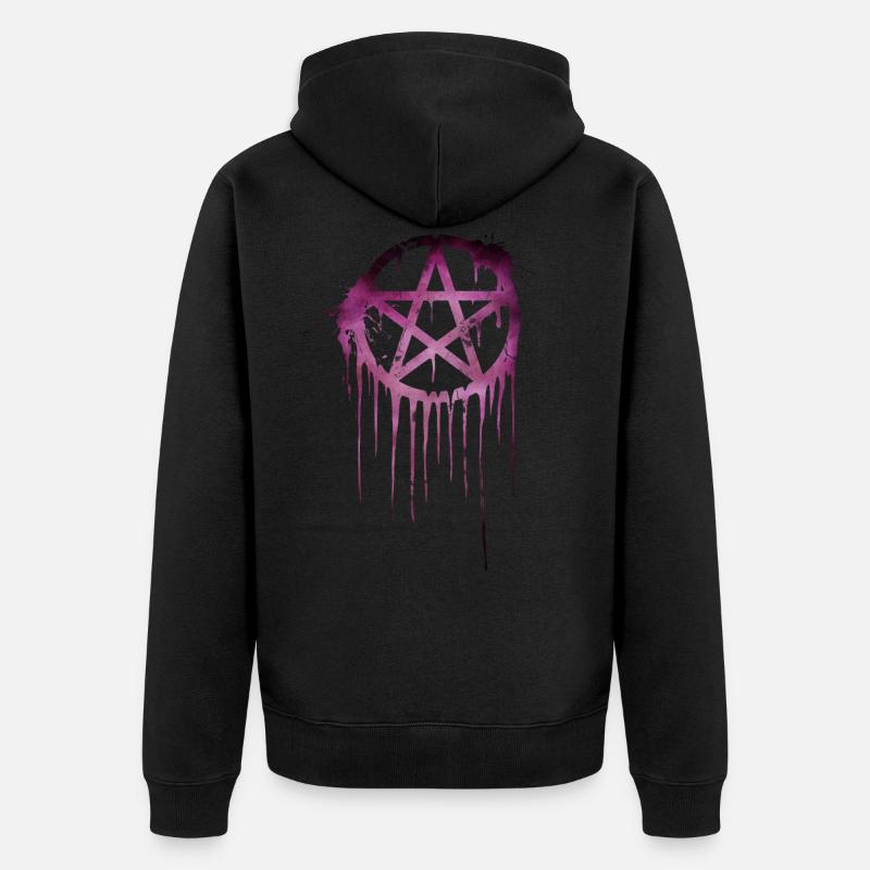 Pentagram Splash 2 - Veste à capuche bio Premium Unisexe - noir