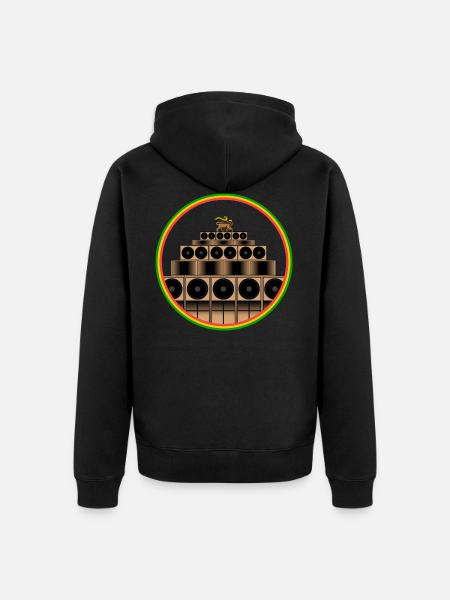 Reggae sound system - Unisex Premium Organic Zip Hoodie - black