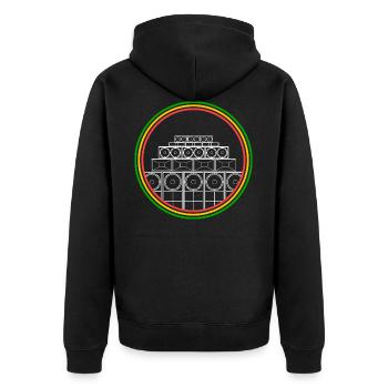 Sound System Jamaïque - Veste à capuche bio Premium Unisexe - noir - Dos - Nico (187cm)