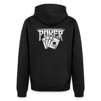 Poker Poker Poker Pokercoffer Texas Holdem - Veste à capuche bio Premium Unisexe - noir - Dos - Nico (187cm)