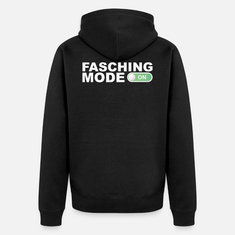 Fasching - Unisex Premium Bio Zip Hoodie - Schwarz