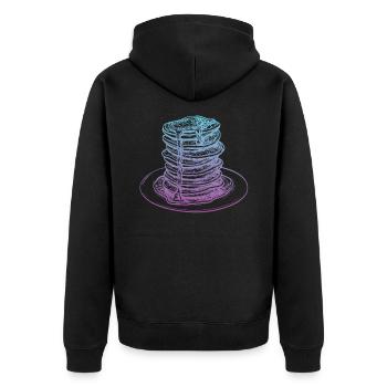 Icône de crêpes crêpes - Veste à capuche bio Premium Unisexe - noir - Dos - Nico (187cm)