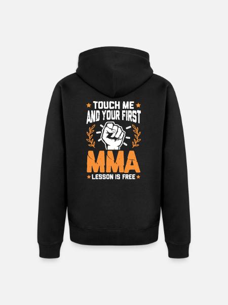 Mixed martial arts fist - Unisex Premium Organic Zip Hoodie - black