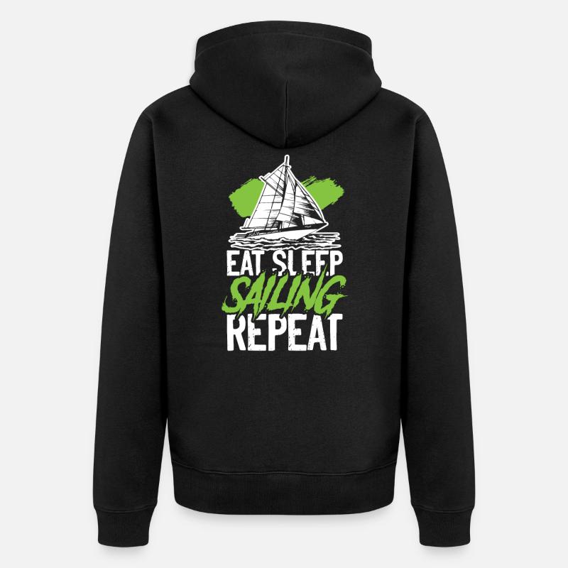 manger sommeil voile répéter - Veste à capuche bio Premium Unisexe - noir